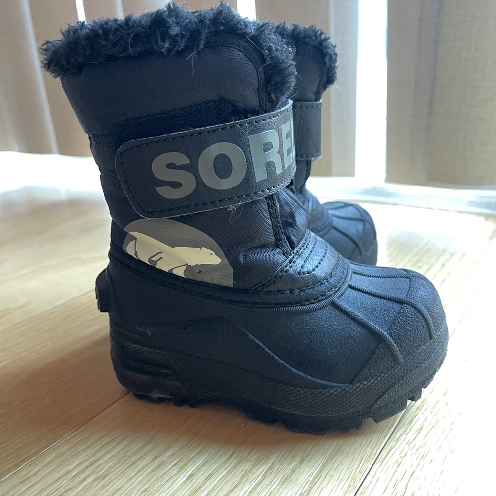 Sorel Black Toddler Snow Commamder Boots